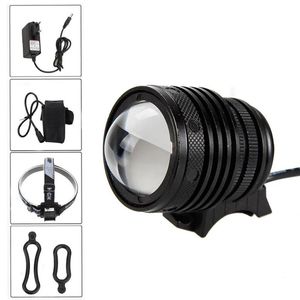 Işıklar LED Bisiklet Işık T6 Zoom Bisiklet Ön Lamba Süper Parlak Gözler Girme Lens Bisiklet Far MTB Bisiklet Kafa Lambası + 18650 Pil Paketi