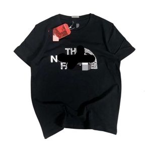 North Tshirt Designer Face Orijinal Kalite Menstshirt Yeni Yarım Kollu Sıradan Spor Açık Gevşek Gevşek Kısa Kısa Kollu