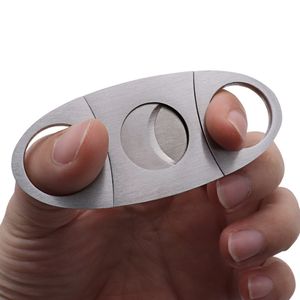 Portable Stainless Steel Cigar Cutter Knife Small Double Blades Cigars Scissors Metal Cut Cigares Devices Tools Smoking Accessories