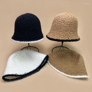 Berets Berber Fleece Bucket Hats Versatile Warm Fashion Autumn And Winter Women Men Comfortable Korean Cotton Advanced Sense Plush