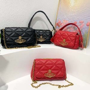 vivianeism westwoodism bag Empress Dowager Saturn Underarm Bag Lingge Chain Bag Handheld Shoulder Crossbody Women's Bag