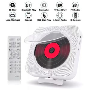 Portable CD Player Bluetooth Speaker Stereo CD Players LED Screen Wall Mountable CD Music Player with IR Remote Control FM Radio 240113