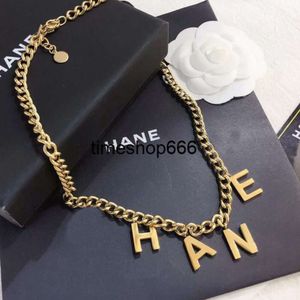 24ss Fashionable 18K Gold Plated Stainless Steel Necklaces Choker Letter Pendant Statement Fashion Womens Necklace Wedding Jewelry