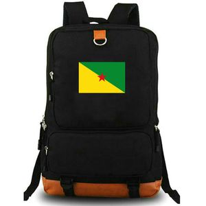 Guyane Backpack Country Flag Daypack Guyanais Rozeti Okul Çantası Ulusal Banner Baskı Rucksack Leisure Schoolbag Dizüstü Day Pack