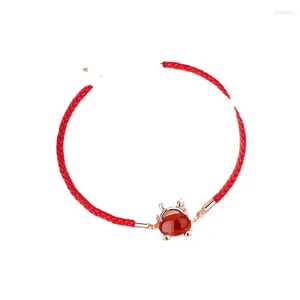 Link pulseiras dragão ano pulseira de prata esterlina feminino 2024 abraço vermelho outono e inverno jóias