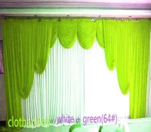 3M6M BACKDROP MED SWAGS Party Bakgrund Valance Wedding Backcloth Stage Curtain 36m 10ft20ft Funeral Backdrop Church Stage4080489