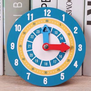 Montessori Learning Clock Wood Watch Children Kalender Kids Toys 5,9 tum Time Game Education Toys for Children 240113
