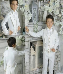 Noble Royal Boys Wear Tuxedos Kids Dinner Suits Three Piece Boy Peaked Lapel Formal Suit Tuxedo for Children JacketVestPants2835851