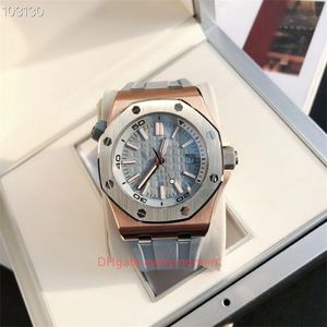 Top quality automatic mechanical watch 15500 15720 8215 movement men's watches rubber bracelet deep waterproof 316L stainless steel Wristwatches GD Maker-H34