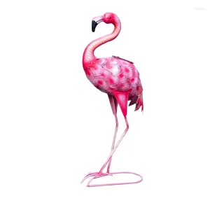 Garden Decorations Solar Energy Outdoor For Yard Flamingo Iron Art Ornaments Country House Gardening Lamp Landscape Terrace Deco
