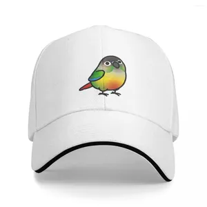 Berets Chubby Yellow-sided Green Cheek Conure Baseball Caps Snapback Fashion Hats Breathable Casual Outdoor For Men And Women