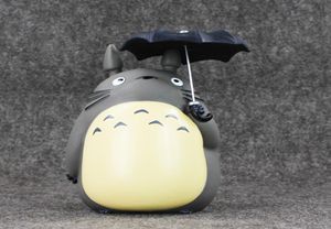 20 cm min granne totoro med paraply PVC -figur Miyazaki Hayao Collectible Model Toy Piggy Bank T2001063041734