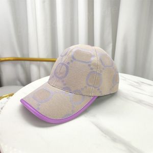 Мужская дизайнерская бейсбольная кепка женская модная роскошная кепка для гольфа Snapback Классическая кепка с вышивкой букв летняя фиолетовая парусиновая кепка высокого качества