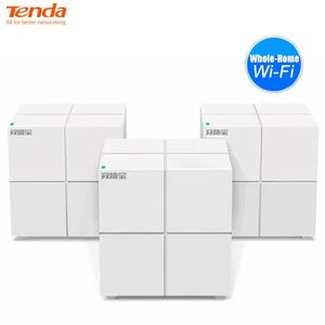 Tenda MW6 Mesh Wiroles Gigabit Router 11ac Dualband 24G50GHz بالكامل نظام تغطية WIFI Home Coverage Defeter طويل المدى 240113