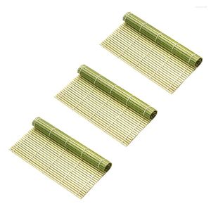 Servis uppsättningar 3st hushållssushi rullande mattor bambu rullar diy leveranser