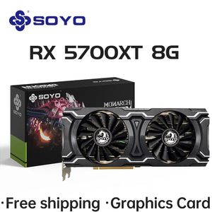 SOYO Radeon RX5700XT 8GB Gaming Graphics Card GDDR6 Memory 256Bit PCIEx16 40 for Desktop Computer Video Cards RX 5700XT 240113