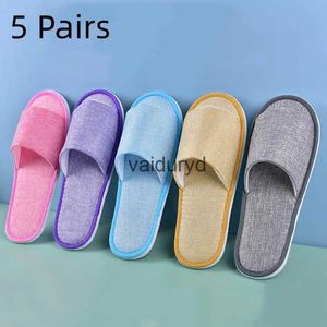 home shoes 5 Pairs Disposable Slippers Hotel Travel Slipper Sanitary Party Home Slipper Guest Use Folding Men Women Linen Indoor Slippersvaiduryd