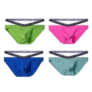 Mutande 4 pz/lotto Slip da Uomo Set di Cotone Biancheria Intima da Uomo Sexy All'ingrosso Traspirante Uomo Slip Comode Mutandine