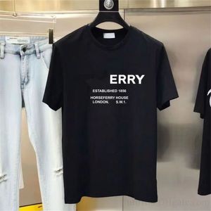 T -shirt tee skjortor designer burbery tshirts för män kvinnor mode tshirt med bokstäver avslappnad 100% ren bomull sommar kort hylsa asiatisk