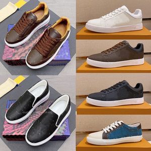 Män Beverly Hills Running Shoes Designer Shoes Calf Leather Trainer Rubber Mens Platform Sneaker präglade trycktränare Storlek 38-45