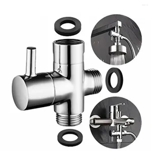 Kitchen Faucets 1PCS 3-way T Valve Diverter With G1 / 2 Washers Stainless Steel Shower Head T-adapter Switch Water Flow Accessories