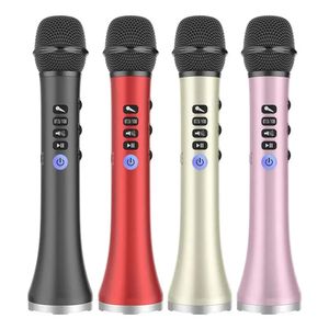 Microfones Professional Karaoke Microphone Wireless Högtalare Portable BluetoothCompatible Microphone For Phone iPhone Handhållen dynamisk mikrofon