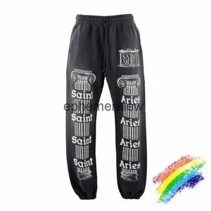 Calças masculinas Vintage Saint Michael Aries Lavado Sweatpants Homens Mulheres 1/1 Melhor Qualidade Jogger Drawstring Pantsephemeralew