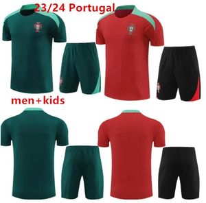 2024 2025 Portugal Trainingsanzug Trikots Fußballtrainingsanzug24 25 Portugal Shorts Ärmel Trainingsanzüge Hemd Kits Survêtement Sportbekleidung