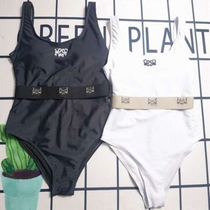 Verão sexy bikini designer swimwear moda feminina imprimir gráficos um pedaço maiô sem costas praia maiô