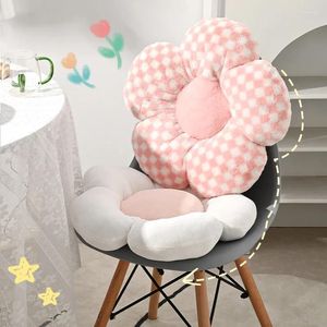 Travesseiro ins flor em forma de cadeira bonito lance de pelúcia almofadas decorativas para sofá cama decoração de casa presentes de aniversário