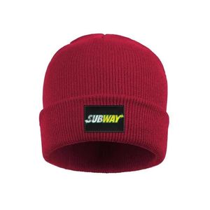 Caps Fashion Subway Hamburger Fast Food Mankiet Toboggan Beanie Czapki Czapki Cool Gay Pride Rainbow Pink Breet Rak Vintage Old Camuflag