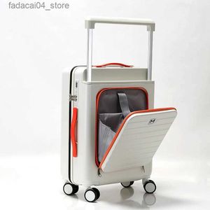 Suitcases Trolley Case for 20/24 inches Universal Wheels Travel Suitcase Rolling Luggage Case Rear Opening Wide Bar Lightweight Luggage Q240115