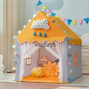 おもちゃのテント1.35mラージLdren Toy Tent Wigwam folding Kids Tent Tent Tipi Baby Play House Girls Pink Princess Castle Ld Room Decor Giftsvaiduryb