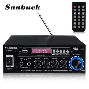 Radyo Sıcak Satış 110V 220V Bluetooth 5.0 Araba Amplifikatörleri FM Radyo Hoparlör Ses Amplifikatör Araç Amplifikatör Muhafaza Araç Ses Ses