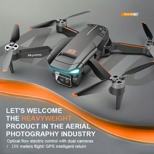 AE10 Drone Çift Kamera Fırçasız Motor Katlanır Dronlar Kamera ile Quadcopter GPS Uzaktan Kumanda Uçak Çocuk Oyuncak Hediye