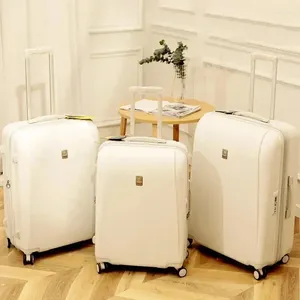Koffer 3-teiliges Gepäckset ABS-Hartschalen-Reisekoffertasche mit geräuschlosem Spinnerrad 20 Zoll groß