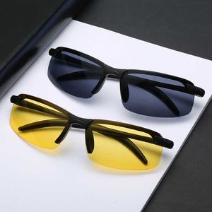 New 3043 men's sunglasses for day and night driving glasses box clip