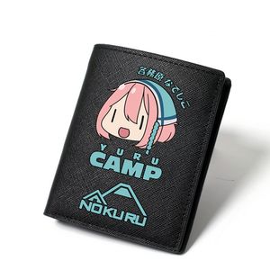 Yuru kamp cüzdan geri çanta parlak günler fotoğraf para çanta karikatür deri fatura deri baskı notecase