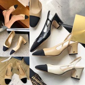 Chan C Tasarımcılar Elbise Ayakkabı Slingbacks Sandal Bale Daireler Ayakkabı Espadriller Balerinler Sandallar Bayanlar Partisi Düğün Kadınlar Tıknaz Yüksek Topuklu Slipper