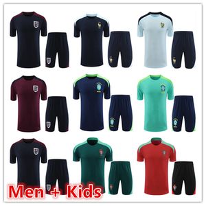 2024 2025 Französischer Herren- und Kinder-Fußballtrainings-Trainingsanzug Fußballanzug Trikots Polos Kurzarm-Shorts-Set 24 25 Herren-Polo-Trikot-Sets Jogging-Trainingsanzüge