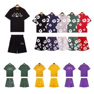 Erkek Şort ve Tişört Set Trailsits Tasarımcı Çiftler Havlu Nakış Mektubu Seti Seti Kadın Mürettebat Boyun Tuzağı Yıldız Sweatshirt S-XL 9 Renk