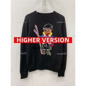 RL Bear's Women's Sweters Kobieta okrągła szyja i SWEATER SWEATER Luksusowy Classic Płaszcz Modna RL Małe hafty haftowe Laurens Button 1900