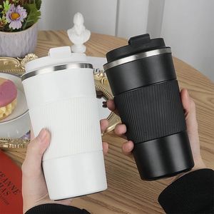 380ml510ml Doppia tazza termica da caffè in acciaio inossidabile 304 Tazza termica a prova di perdite per auto Boccetta da viaggio termica per tazza d'acqua 240115