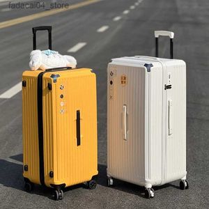 Suitcases Unisex Rolling Luggage Cabin Holiday Suitcase Set Couples Travel Anti-Fall Password Package Outing Carry on Luggage with Wheels Q240115