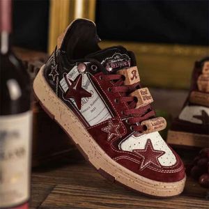 Kaalixto Scarpe National Tide Marca 2024 Autunno Inverno Nuovo Maillard Vino rosso All Star Scarpe Coppia Plus Veet con la suola spessa Aprile Skateboard Scarpe con tacco basso 57