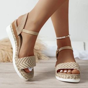 Sandalen Damen Wedges Espadrilles 2024 Sommer Rutschfeste Plattform Frau Leichte Casual Walking Alias Mujer