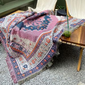 Cobertor nórdico para piquenique ao ar livre, capa de sofá, acampamento, boêmio, decoração de casa, colcha multifuncional, estética, tapeçaria 240115