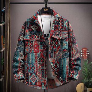 Trendy Brand for Spring and Autumn Season New Versatile Jacket Shirt Ethnic Style Men's Casual Top