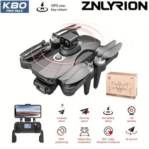 Drone dobrável K80 Pro com posicionamento de fluxo óptico, motores sem escova, retorno de bateria fraca, acompanhamento inteligente. Perfeito para presentes masculinos iniciantes e coisas para adolescentes.