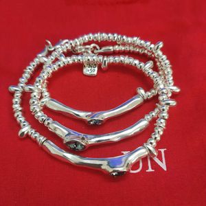 Designer Jewelry Luxury Necklace Fashion Brand Spanish Unode50 Blue Crystal Bracelet Silver Plated Ornament Instagram Gift